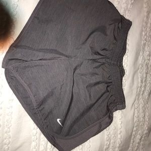 grey nike shorts girls size large